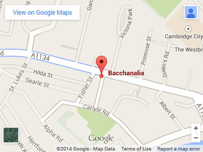 Bacchanalia Victoria Road
                                        Map